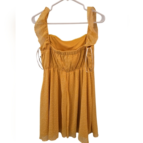 Lulu's Yellow Off-Shoulder Mini Dress - Picture 3 of 9